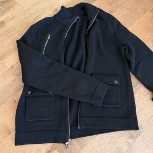 Black Zip-Up Men’s Sweater
